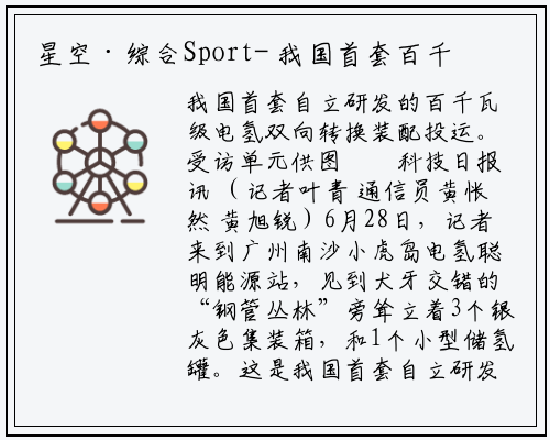 星空·综合Sport-
我国首套百千瓦级电氢双向转换装置投运
